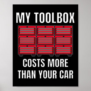 Meine Toolbox kostet mehr als Ihr Auto Spaß Mechan Poster