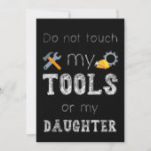 Meine Tools oder meine Tochter Funny Meme nicht To Einladung (Vorderseite)