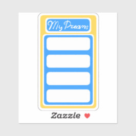 Meine Träume Planer-Aufkleber Scracker Buch modern Aufkleber