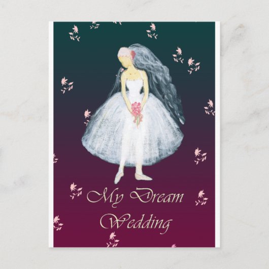 Meine Traumhochzeit Postkarte (Vorderseite)