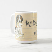Meine Treeing Walker Coonhound Ate meine Hausaufga Kaffeetasse (Vorderseite Links)