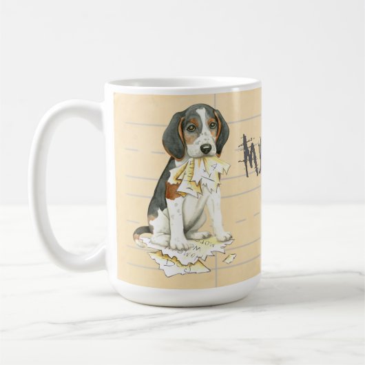 Meine Treeing Walker Coonhound Ate meine Hausaufga Kaffeetasse (Links)