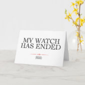 Meine Uhr ist beendet Karte (Gelbe Blume)