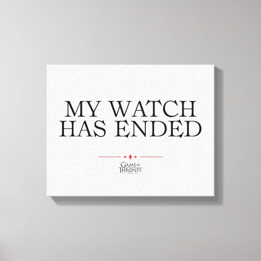 Meine Uhr ist beendet Leinwanddruck (Vorderseite)