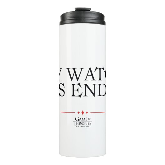 Meine Uhr ist beendet Thermosbecher (Vorderseite)