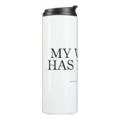 Meine Uhr ist beendet Thermosbecher (Nach links gedreht)