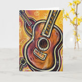 Meine Ukulele-Gruß-Karte Karte (Gelbe Blume)