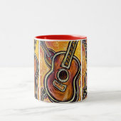 Meine Ukulele-Tasse Zweifarbige Tasse (Mittel)