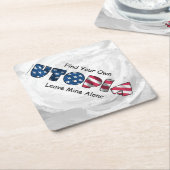 Meine Utopie Rechteckiger Pappuntersetzer (angewinkelt)