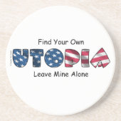 Meine Utopie Sandstein Untersetzer (Vorne)