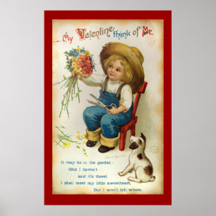 Meine Valentine denkt an mein Vintage Poster