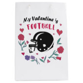 Meine Valentine ist Fußball-Einladung Postcard T-S Mittlere Geschenktüte (Vorderseite)