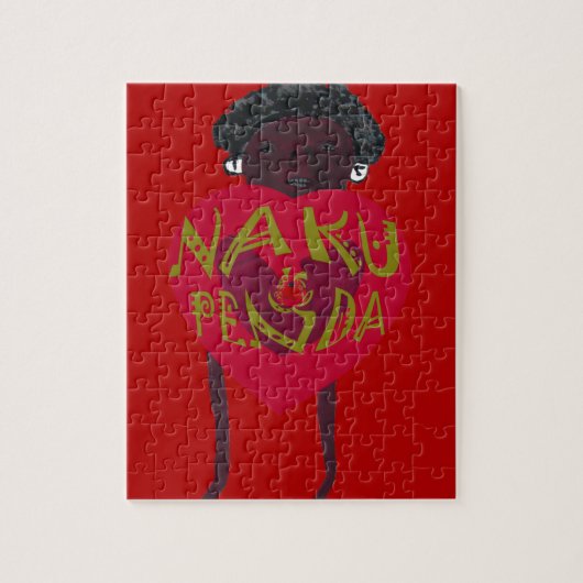 Meine Valentine Liebe Sie Nakupenda Kenya Swahili  Puzzle (Vertikal)