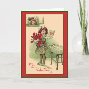 Meine Valentine Niedliche Vintage Kunstkarten und Feiertagskarte
