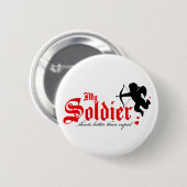 Meine Valentine schießt besser als Cupid Button (Vorne & Hinten)