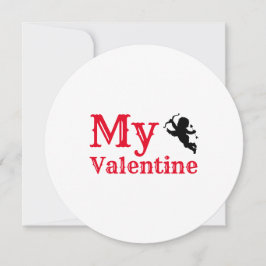 Meine Valentine Typografie Cupides Arrow Valentin Feiertagskarte