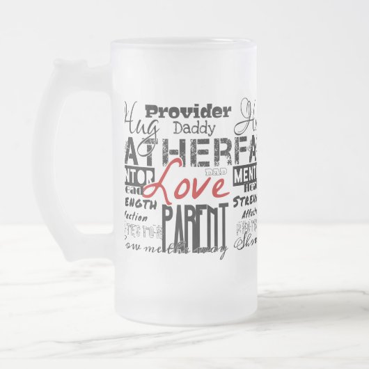 Meine Vater-Tasse Mattglas Bierglas (Links)