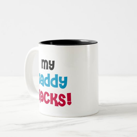 Meine Vati-Felsen Zweifarbige Tasse (Vorderseite Links)