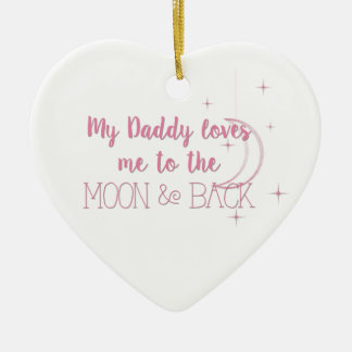 Meine Vati-Lieben ich zum Mond und zur Rückseite Keramikornament