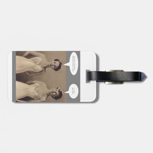 Meine verdrehte Schwester Gepäckanhänger (Rückseite horizontal)