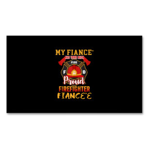 Meine Verlobte hat Ihren tragbaren Feuerwehrfiance Magnetische Visitenkarte