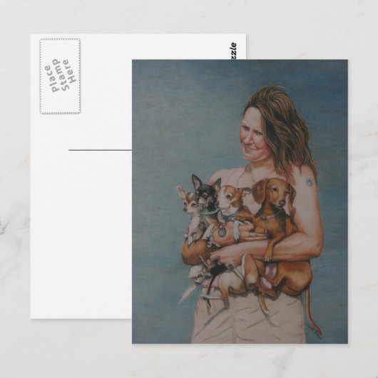 Meine vier Rettung Art Post Card Postkarte (Vorne/Hinten)