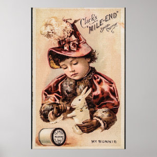 Meine Vintage-Bunnnie-Karte Poster