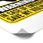 Meine Violine zuerst gerettet - Funny Violinist Gi Poster (Ecke)