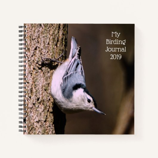 Meine Vogelbeobachtung Journal Nuthatch Spiral Not Notizblock (Vorderseite)
