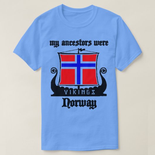 Meine Vorfahren besuchten das Drachenschiff unter T-Shirt (Design vorne)