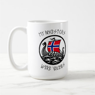 Meine Vorfahren waren Wikinger | Norwegische Flagg Kaffeetasse