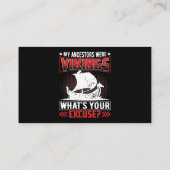 Meine Vorfahren waren Wikings, was du entschuldigs Visitenkarte (Rückseite)