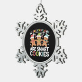 Meine Vorschulkinder sind Smart Cookies Lehrer Xma Schneeflocken Zinn-Ornament (Rechts)