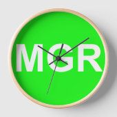 Meine Wachstumsrate lautet "MGR" Wall Clock Uhr (Vorderseite)