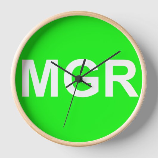 Meine Wachstumsrate lautet "MGR" Wall Clock Uhr (Vorderseite)