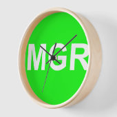 Meine Wachstumsrate lautet "MGR" Wall Clock Uhr (Winkel)