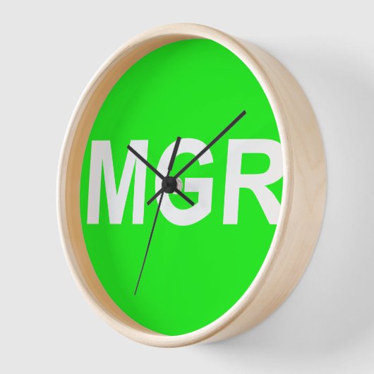 Meine Wachstumsrate lautet "MGR" Wall Clock Uhr (Winkel)