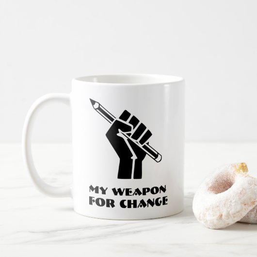 Meine Waffe für den Wandel Kaffeetasse (Mit Donut)