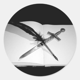 Meine Waffen Runder Aufkleber