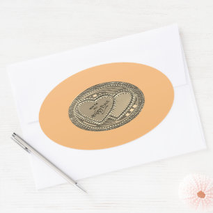 Meine wahre Liebe du bist mein glücklicher Ort Ovaler Aufkleber