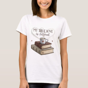 Meine wahre Liebe sind fiktionale Bücher mit einem T-Shirt