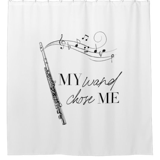 Meine Wand wählte mir ein schwarz-weißes Zitat Duschvorhang (Vorderseite)