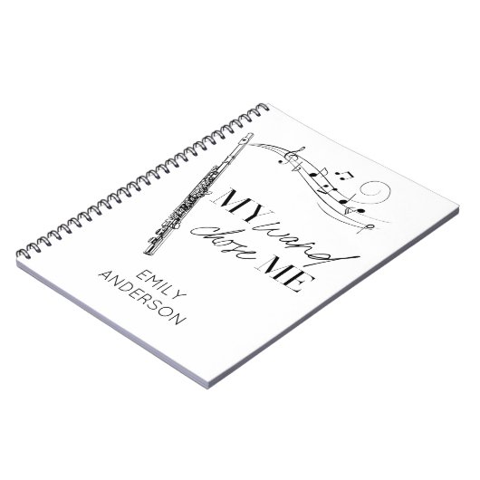 Meine Wand wählte mir ein schwarz-weißes Zitat Notizblock (Linke Seite)