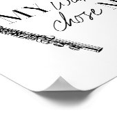 Meine Wand wählte mir schwarz-weiß Typografie Poster (Ecke)