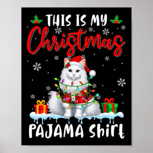 Meine Weihnachts Pajama Santa Cat Tiere Weihnachte Poster