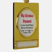 Meine Weihnachtsbrauch-Gold überzogene Banner-Ornament Gold (Rechts)