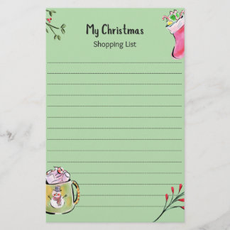 Meine Weihnachtseinkaufsliste Briefpapier