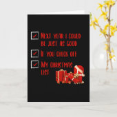 Meine Weihnachtsliste Karte (Gelbe Blume)