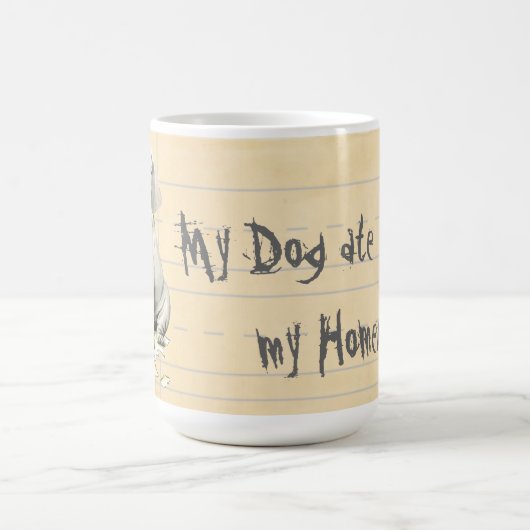 Meine Weimaraner Ate meine Hausaufgaben Kaffeetasse (Mittel)