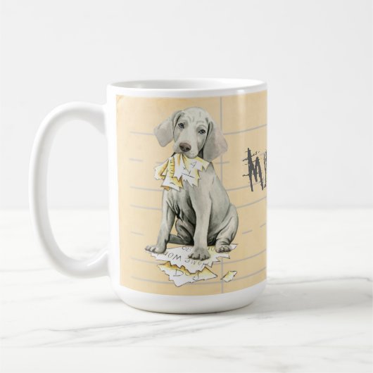 Meine Weimaraner Ate meine Hausaufgaben Kaffeetasse (Links)